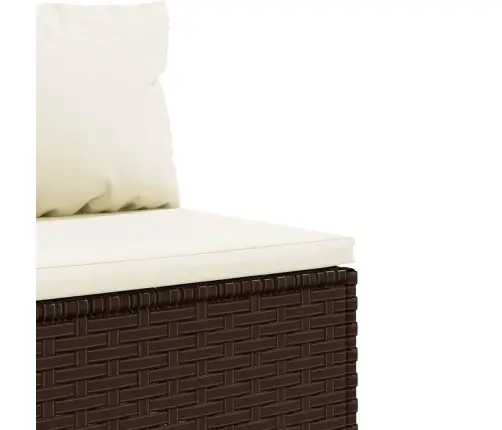8-Osaline Aiamööbli Komplekt Patjadega, Pruun, Polürotang