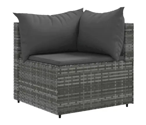 6-Daļīgs Dārza Atpūtas Mēbeļu Komplekts, Pelēka Pe Rotangpalma Vidaxl