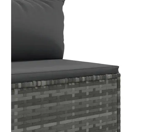 6-Daļīgs Dārza Atpūtas Mēbeļu Komplekts, Pelēka Pe Rotangpalma Vidaxl