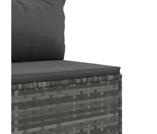 Sodo Komplektas Su Pagalvėlėmis, 10 Dalių, Pilkas, Poliratanas