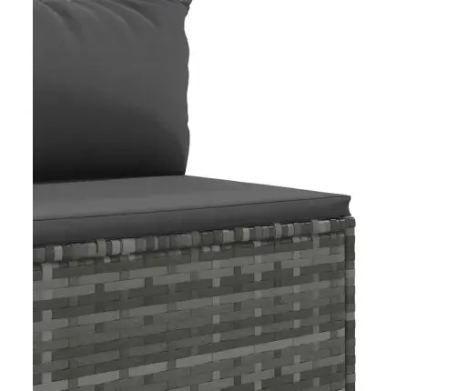 Sodo Komplektas Su Pagalvėlėmis, 4 Dalių, Pilkas, Poliratanas