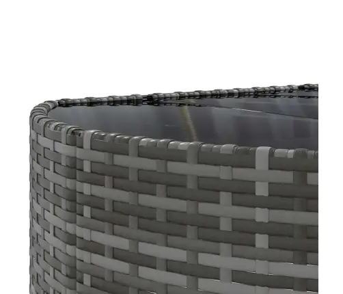 Sodo Komplektas Su Pagalvėlėmis, 4 Dalių, Pilkas, Poliratanas