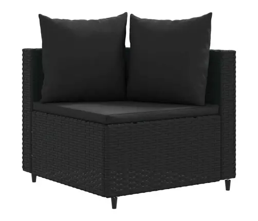 4-Osaline Aiadiivani Komplekt Patjadega, Must, Polürotang