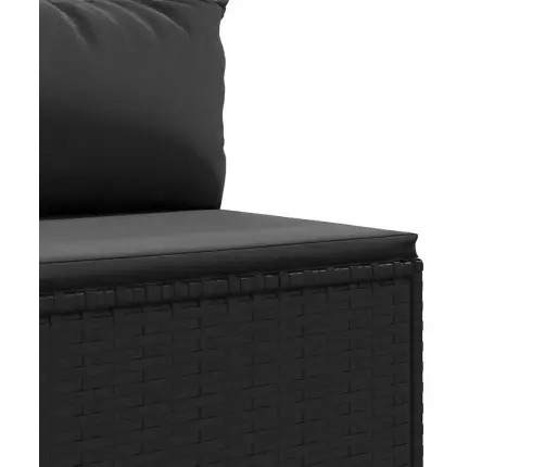 4-Osaline Aiadiivani Komplekt Patjadega, Must, Polürotang