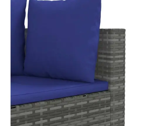 7-Daļīgs Dārza Dīvāna Komplekts, Matrači, Pelēka Pe Rotangpalma Vidaxl