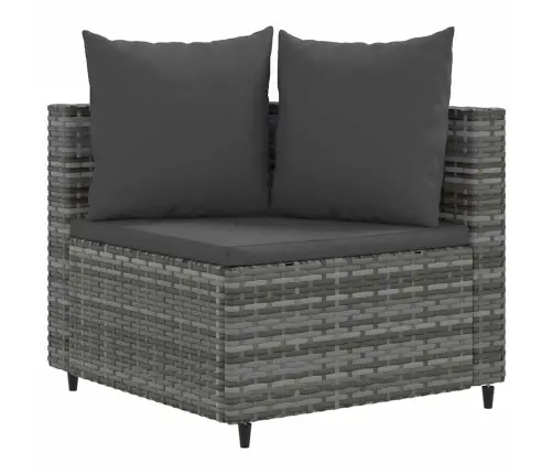 Sodo Komplektas Su Pagalvėlėmis, 8 Dalių, Pilkas, Poliratanas