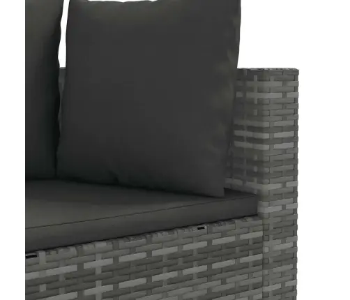 Sodo Komplektas Su Pagalvėlėmis, 8 Dalių, Pilkas, Poliratanas