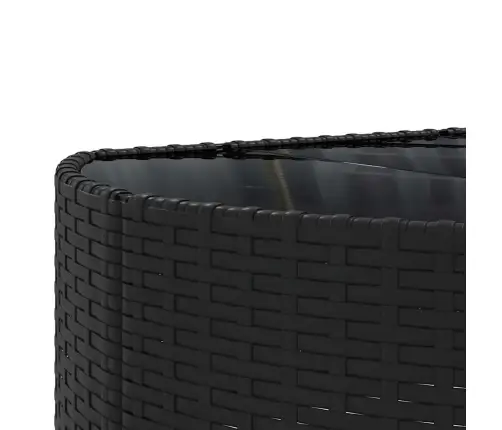 8-Daļīgs Dārza Dīvāna Komplekts, Matrači, Melna Pe Rotangpalma Vidaxl