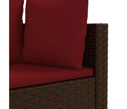 8-Osaline Aiadiivani Komplekt Patjadega, Pruun, Polürotang