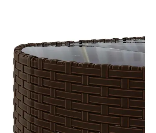 8-Daļīgs Dārza Dīvānu Komplekts, Matrači, Brūna Pe Rotangpalma Vidaxl