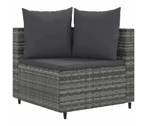 Sofos Komplektas Su Pagalvėlėmis, 6 Dalių, Pilkas, Poliratanas