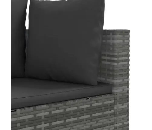 Sofos Komplektas Su Pagalvėlėmis, 6 Dalių, Pilkas, Poliratanas