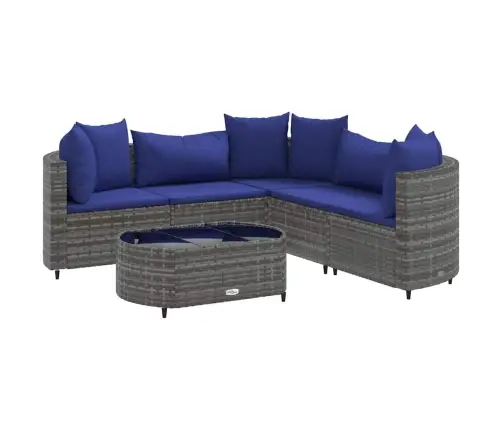 6-Osaline Aiadiivani Komplekt Patjadega, Hall, Polürotang