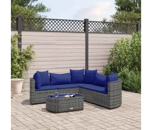 6-Osaline Aiadiivani Komplekt Patjadega, Hall, Polürotang