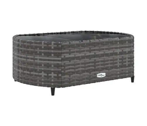 10-Daļīgs Dārza Dīvāna Komplekts Ar Matračiem, Pelēks Pe Pinums Vidaxl