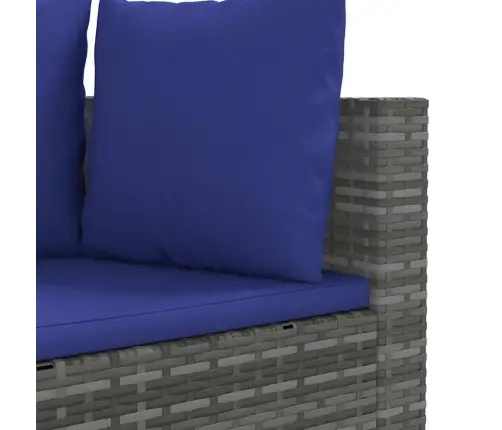 10-Daļīgs Dārza Dīvāna Komplekts Ar Matračiem, Pelēks Pe Pinums Vidaxl