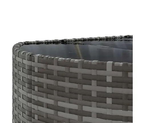 10-Daļīgs Dārza Dīvāna Komplekts Ar Matračiem, Pelēks Pe Pinums Vidaxl