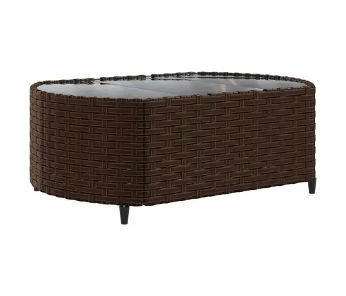 10-Daļīgs Dārza Dīvāna Komplekts, Matrači, Brūna Pe Rotangpalma Vidaxl