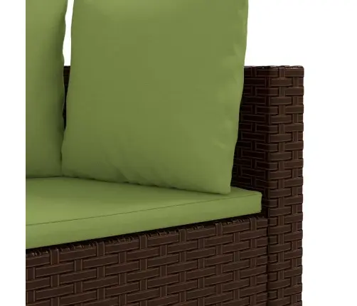 10-Daļīgs Dārza Dīvāna Komplekts, Matrači, Brūna Pe Rotangpalma Vidaxl