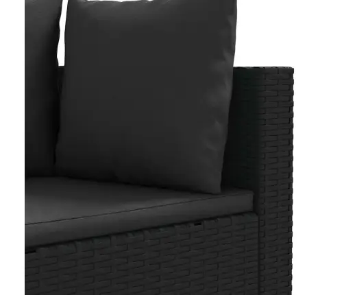6-Daļīgs Dārza Dīvāna Komplekts, Matrači, Melna Pe Rotanpalma Vidaxl