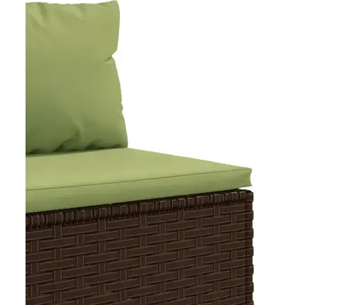 6-Osaline Aiamööblikomplekt Patjadega, Pruun, Polürotang