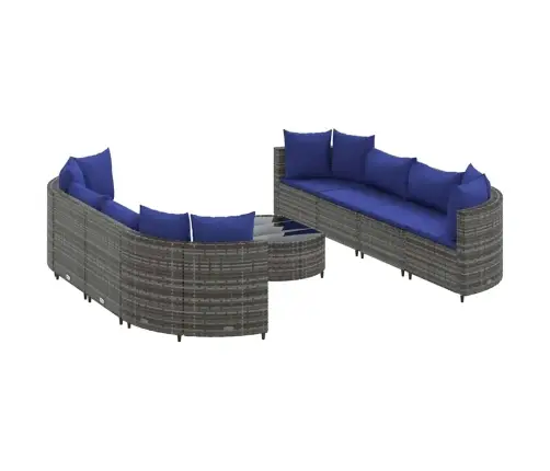 9-Osaline Aiadiivani Komplekt Patjadega, Hall, Polürotang