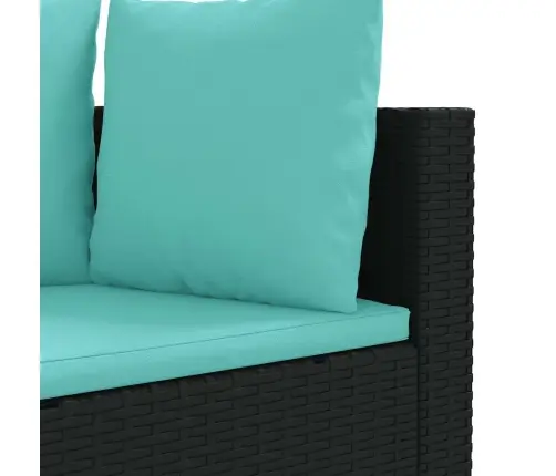 7-Daļīgs Dārza Dīvāna Komplekts Ar Matračiem, Melna Pe Vidaxl