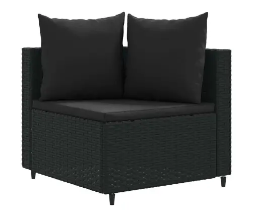 5-Osaline Aiadiivanikomplekt Patjadega, Must, Polürotang