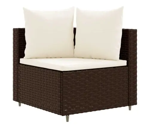 3-Osaline Aiadiivani Komplekt Patjadega, Pruun, Polürotang