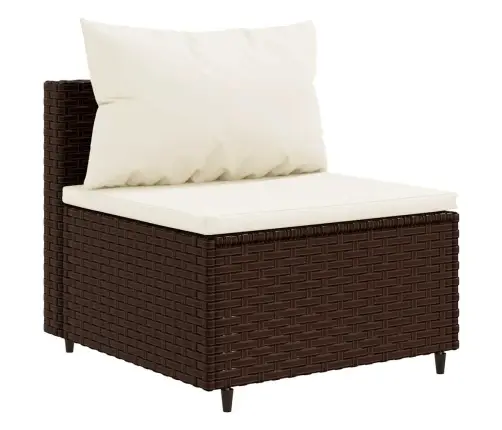 3-Osaline Aiadiivani Komplekt Patjadega, Pruun, Polürotang