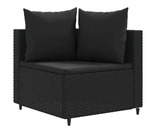 3-Osaline Aiadiivanikomplekt Patjadega, Must, Polürotang