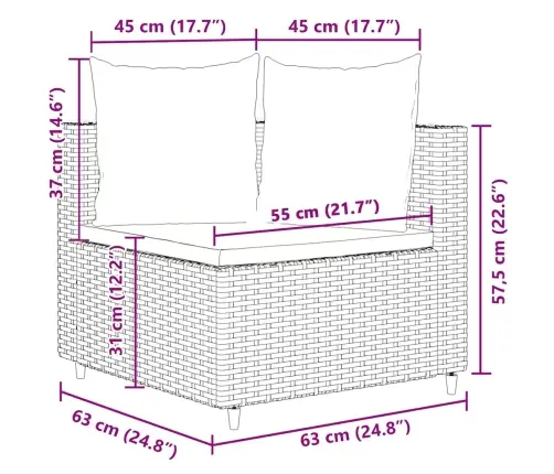 3-Osaline Aiadiivanikomplekt Patjadega, Must, Polürotang