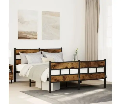 Lovos Rėmas Be Čiužinio, Dūminio Ąžuolo, 160X200cm Metalas