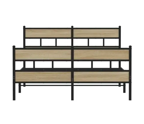 Lovos Rėmas Be Čiužinio, Sonoma Ąžuolo, 160X200cm Metalas