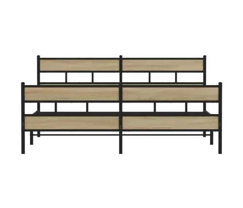 Metallist Voodiraam Ilma Madratsita Sonoma Tamm 193X203 Cm