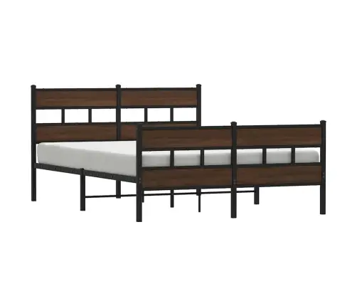 Gultas Rāmis Bez Matrača, Metāls, 160X200 Cm, Ozolkoka Krāsa Vidaxl