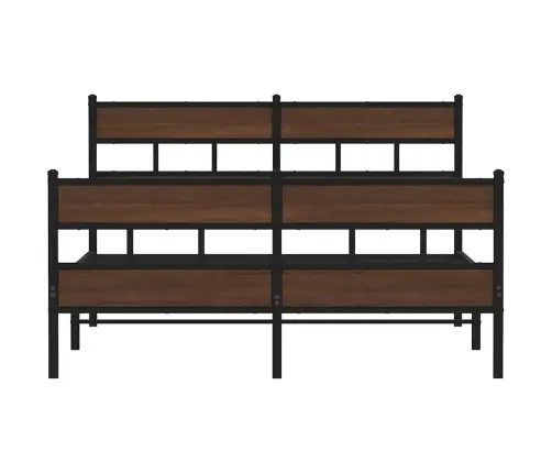 Gultas Rāmis Bez Matrača, Metāls, 160X200 Cm, Ozolkoka Krāsa Vidaxl