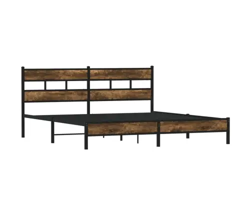 Gultas Rāmis Bez Matrača, Metāls, 183X213Cm, Ozolkoka Imitācija Vidaxl