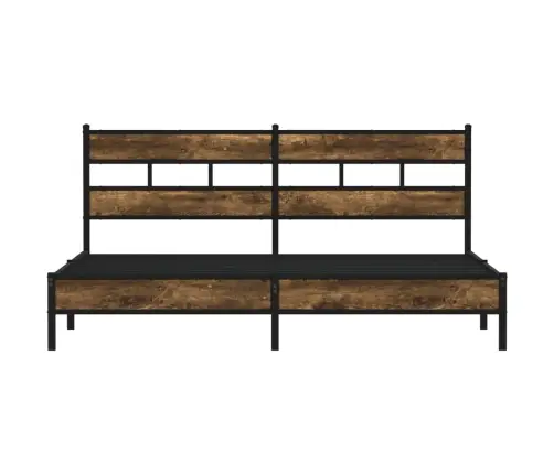 Gultas Rāmis Bez Matrača, Metāls, 193X203Cm, Ozolkoka Imitācija Vidaxl