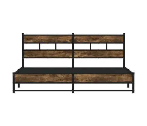 Gultas Rāmis Bez Matrača, Metāls, 183X213Cm, Ozolkoka Imitācija Vidaxl