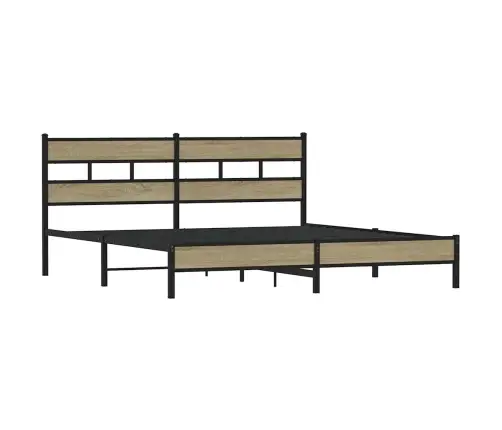 Metallist Voodiraam Ilma Madratsita Sonoma Tamm 193X203 Cm