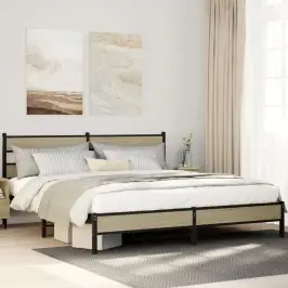 Metallist Voodiraam Ilma Madratsita Sonoma Tamm 193X203 Cm