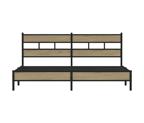 Lovos Rėmas Be Čiužinio, Sonoma Ąžuolo, 200X200cm Metalas
