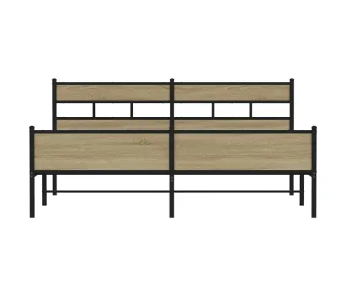 Lovos Rėmas Be Čiužinio, Sonoma Ąžuolo, 193X203cm Metalas