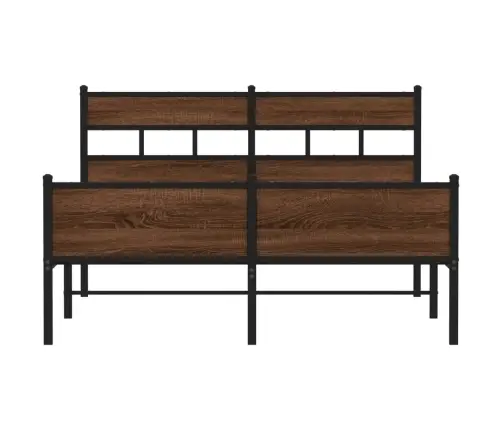Gultas Rāmis Bez Matrača, Metāls, 160X200 Cm, Ozolkoka Krāsa Vidaxl