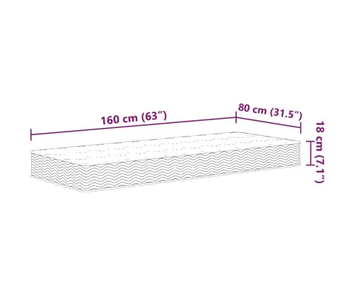 Bonnell Vedrumadrats Lastevoodile, Keskmine Kõvadus, 80X160 Cm