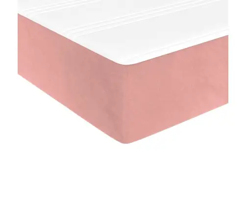 Kabatu Atsperu Matracis, Rozā, 100X210X20 Cm, Samts Vidaxl