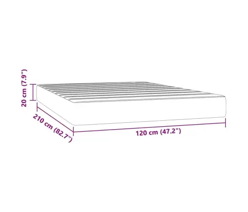 Spyruoklinis Čiužinys, Juodos Spalvos, 120X210X20cm Aksomas Spyruoklinis Čiužinys, Juodos Spalvos, 120X210X20cm Aksomas