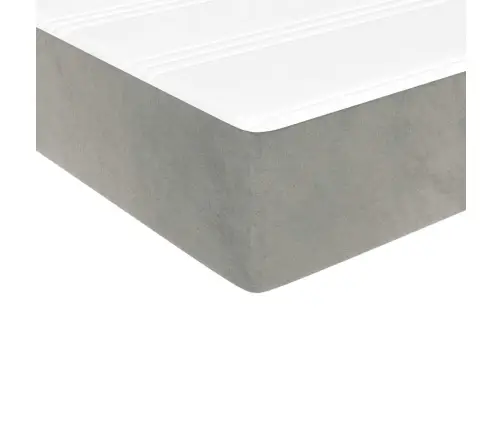 Kabatu Atsperu Matracis, Gaiši Pelēks, 80X220X20 Cm, Samts Vidaxl