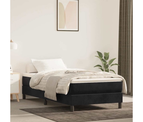 Kabatu Atsperu Matracis, Melns, 80X220X20 Cm, Samts Vidaxl